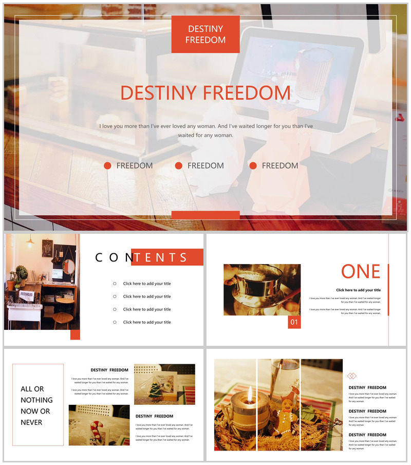 橙色欧美大气杂志风项目策划PPT模板-办公资源网