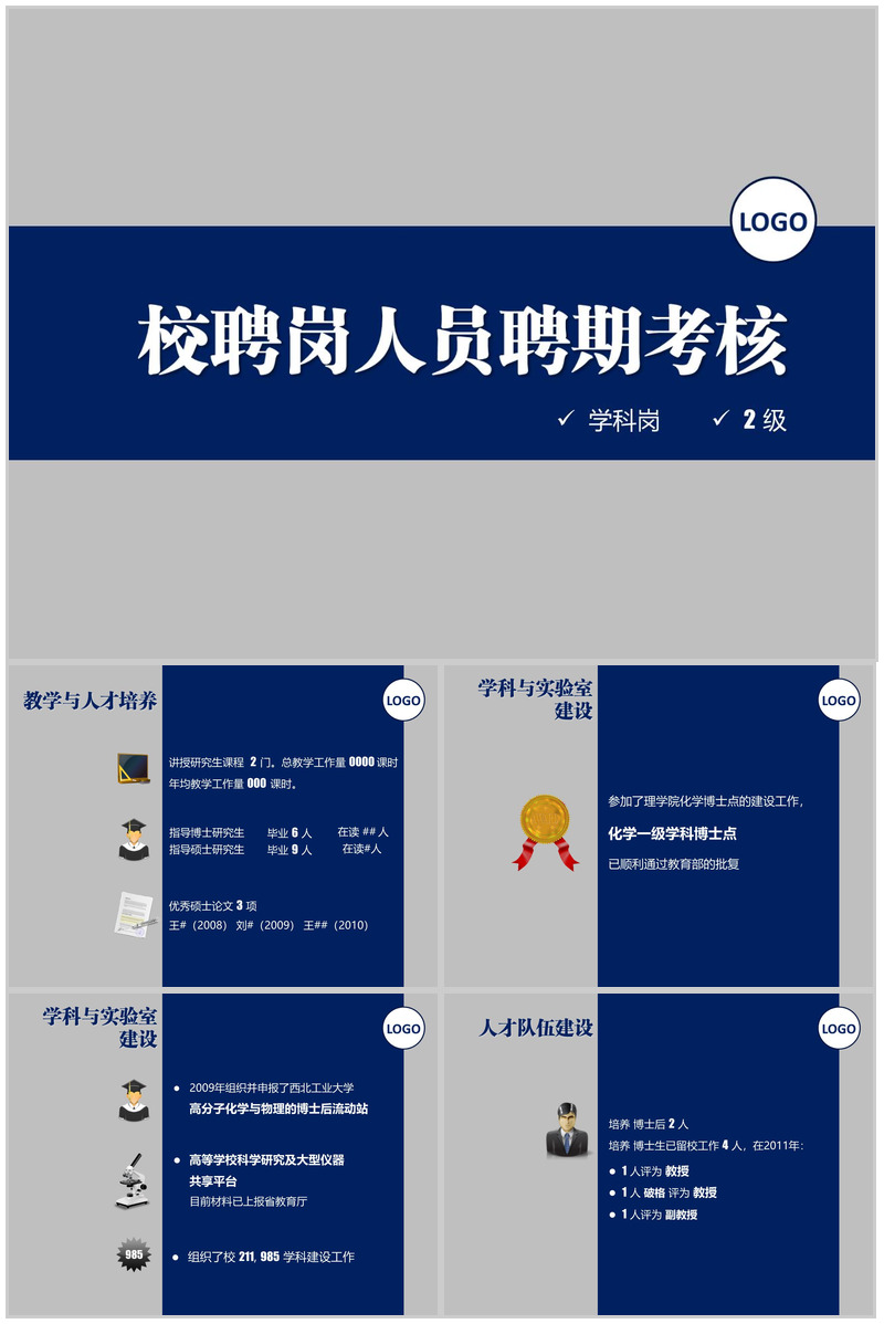 蓝灰简约团队培训PPT模板-办公资源网