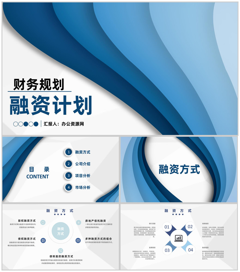 财务部门商业创业融资计划投资回报与财务规划方案PPT模板-办公资源网
