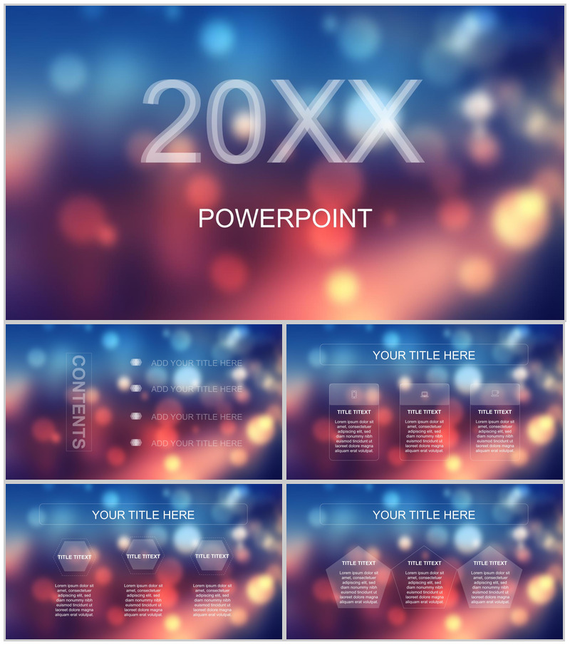 绚丽商务演讲汇报商务通用PPT模板-办公资源网