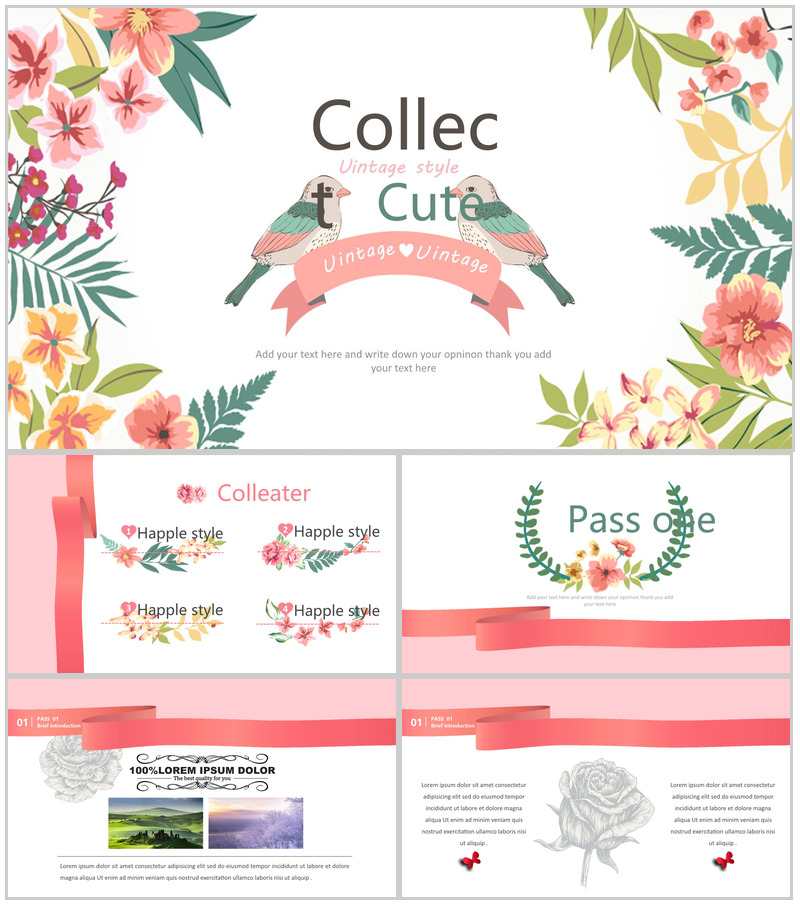 小清新唯美大气年终工作汇报总结商务报告PPT模板-办公资源网