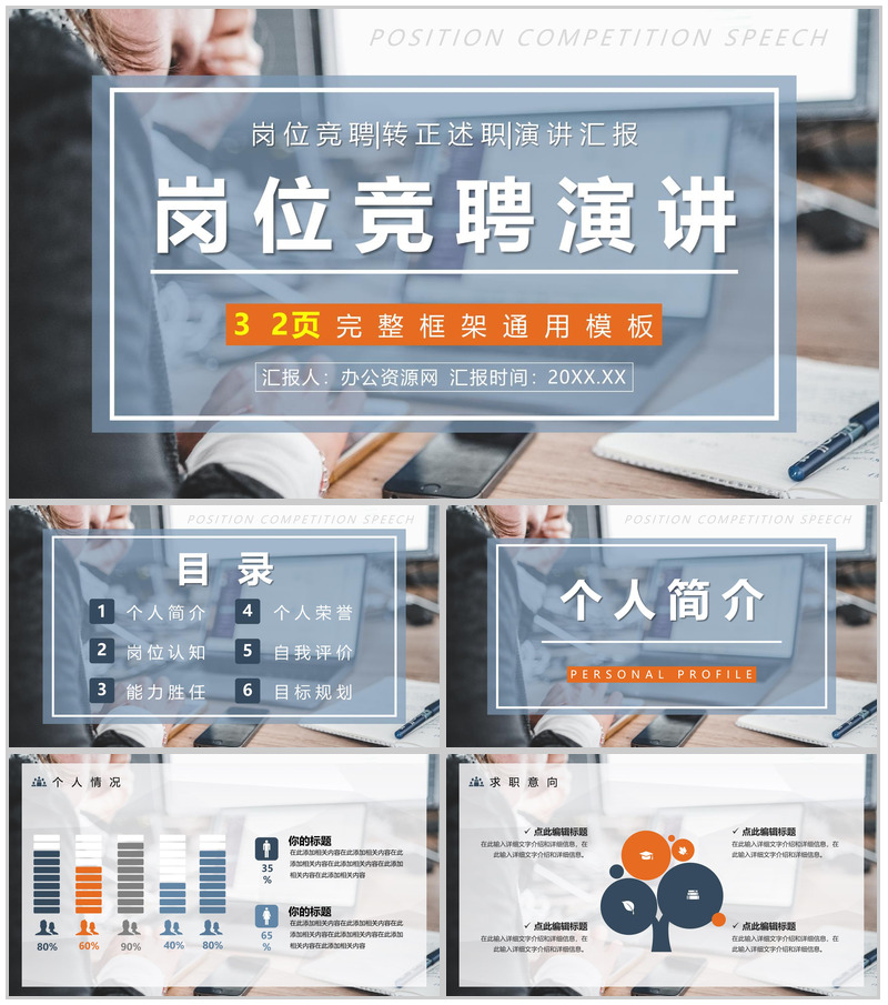 总监销售经理竞聘演讲稿工作总结PPT模板-办公资源网