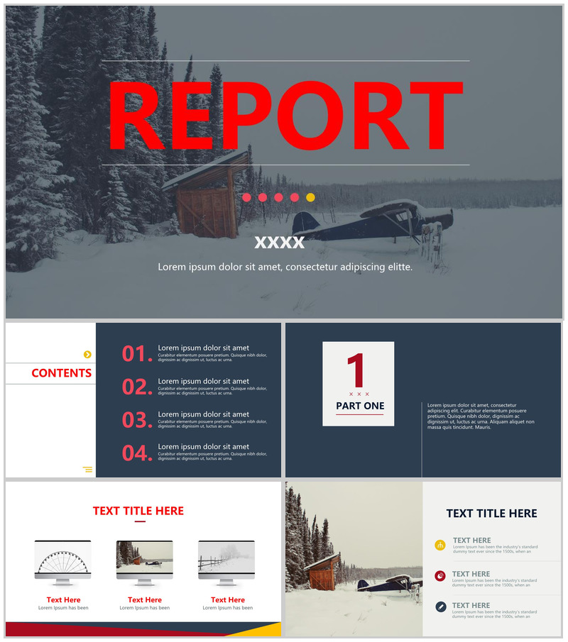 简约风格商务扁平式专业PPT模板-办公资源网