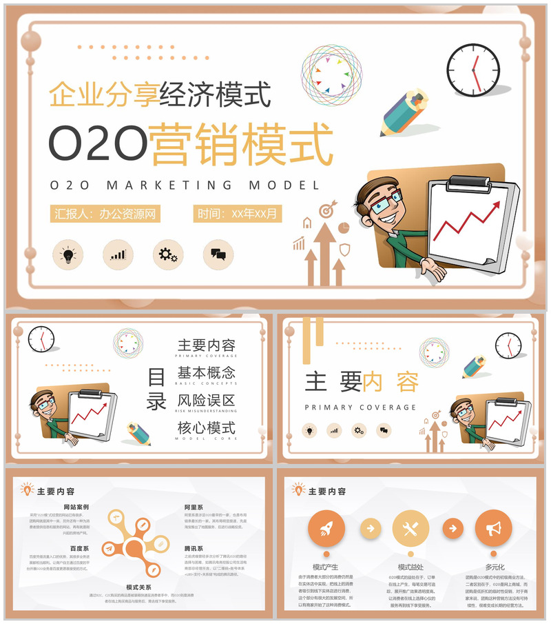 社区互联网O2O营销模式营销策略PPT模板-办公资源网