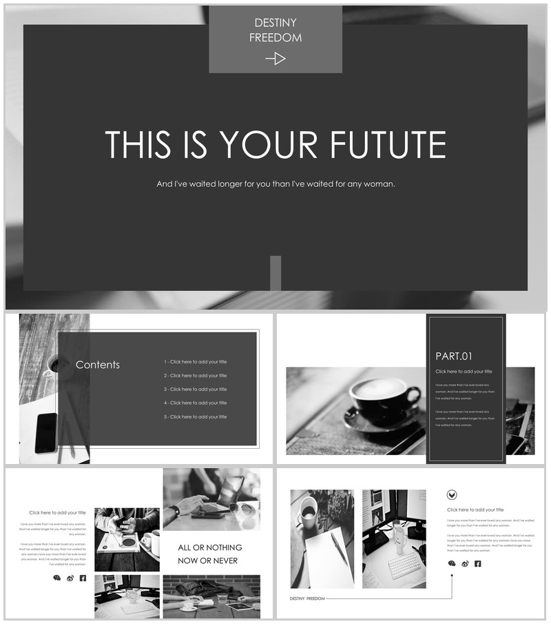 欧美杂志风服装品牌企业宣传PPT模板-办公资源网