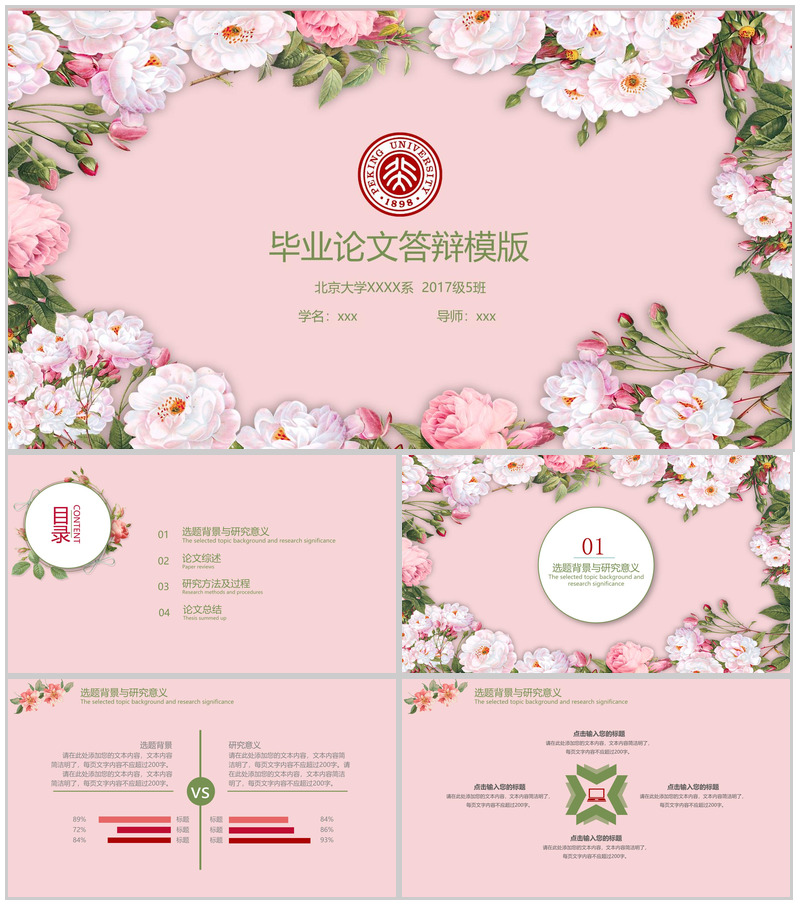 校园毕业论文答辩PPT模板-办公资源网