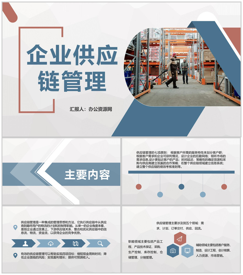 物流金融合作企业供应链管理流程介绍供应链融资宣讲PPT模板-办公资源网