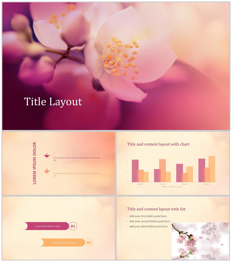 唯美清新中国风商务工作总结汇报PPT模板-办公资源网