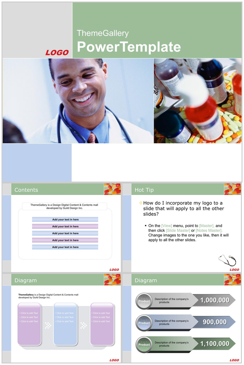 创意实用医学工作汇报PPT模板-办公资源网