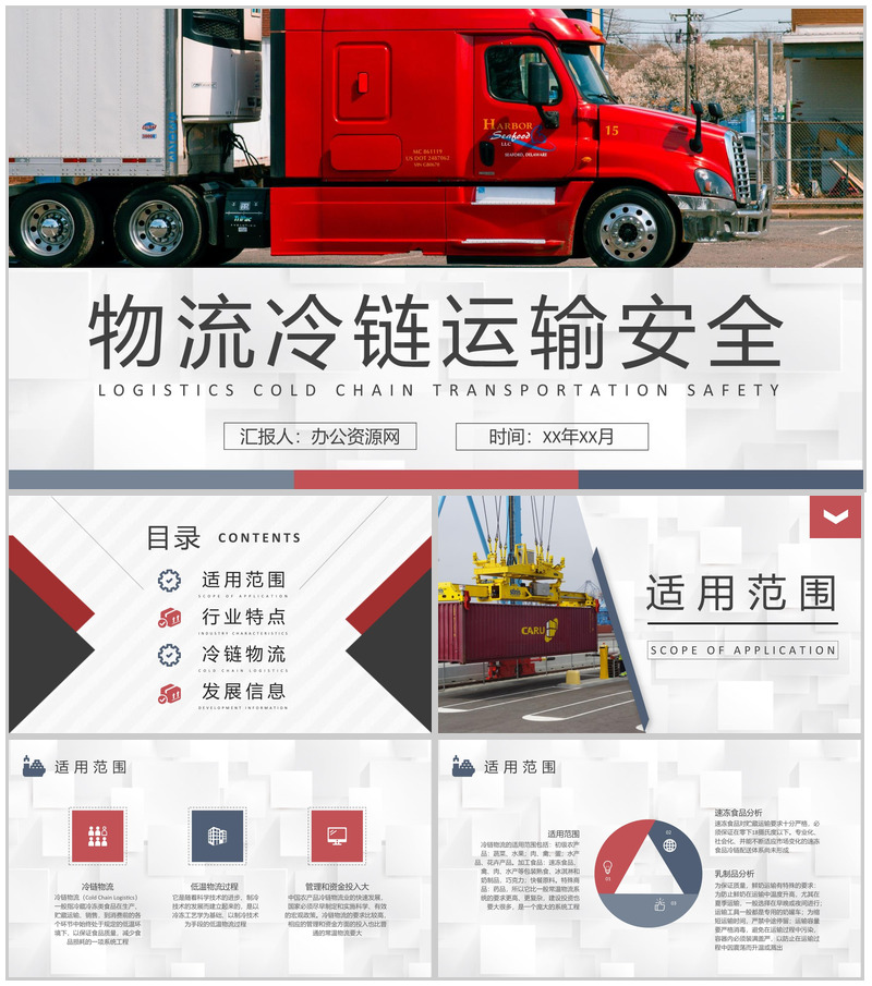 物流冷链运输安全管理方案物流公司生鲜快递配送流程PPT模板-办公资源网