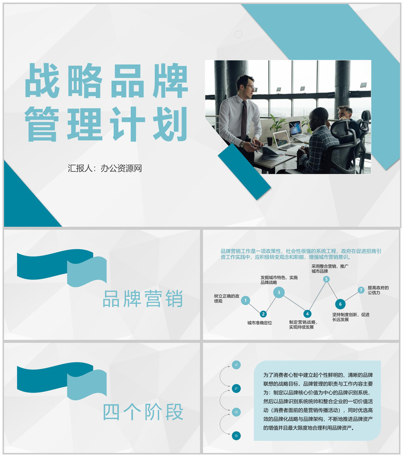 公司战略品牌管理计划方案产品项目合作发展规划PPT模板-办公资源网