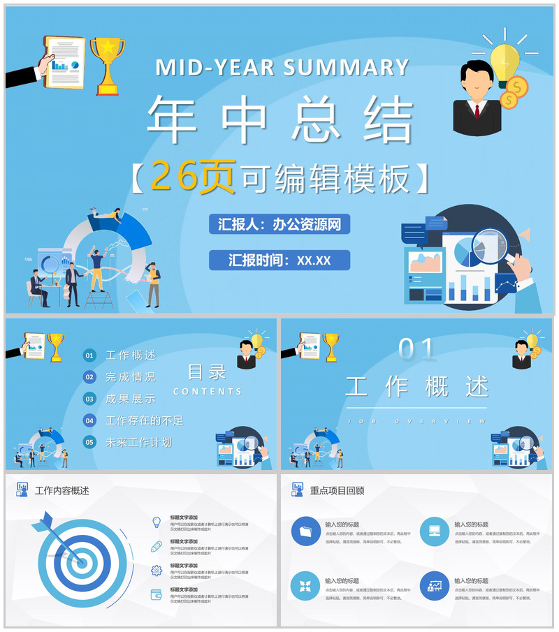 员工述职汇报演讲产品研发部年终总结工作计划方案PPT模板-办公资源网