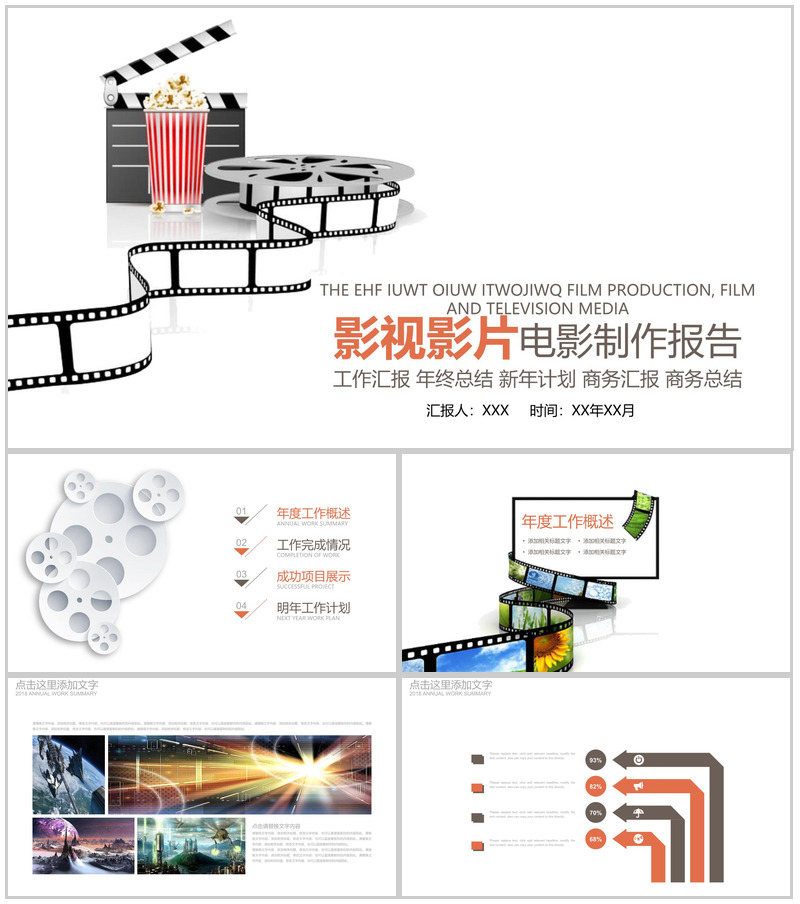 影视影片电影制作报告工作总结PPT模板-办公资源网