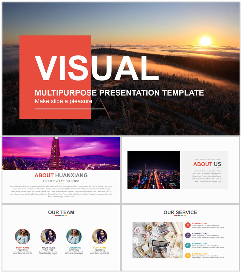 大气可视化精品高端商务PPT模板-办公资源网