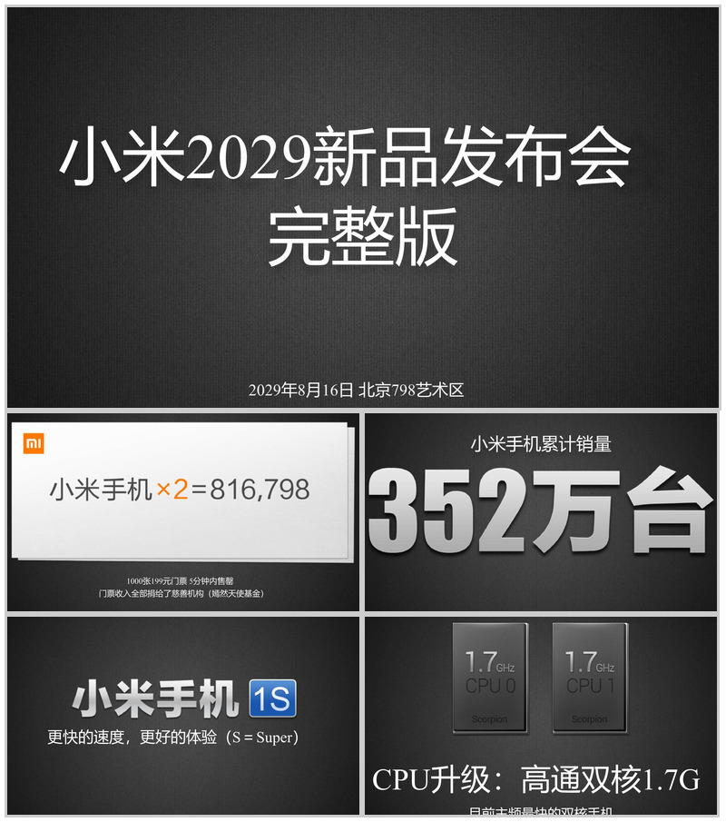 小米2029新品发布会宣传PPT模板-办公资源网