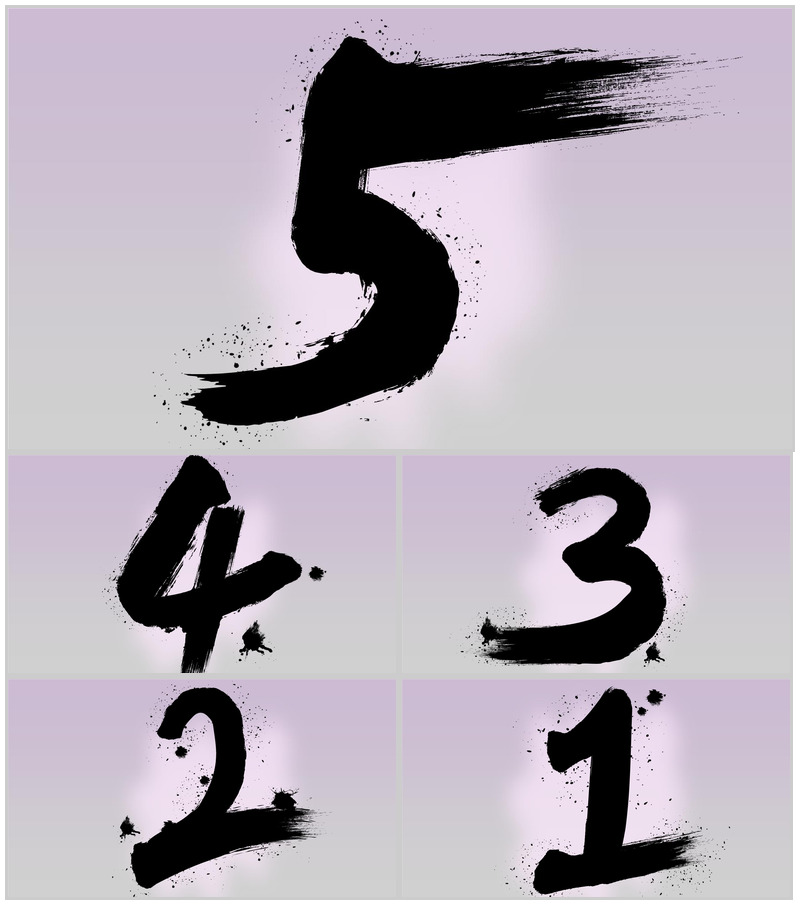 中国风泼墨倒计时简约创意发布会PPT模板-办公资源网