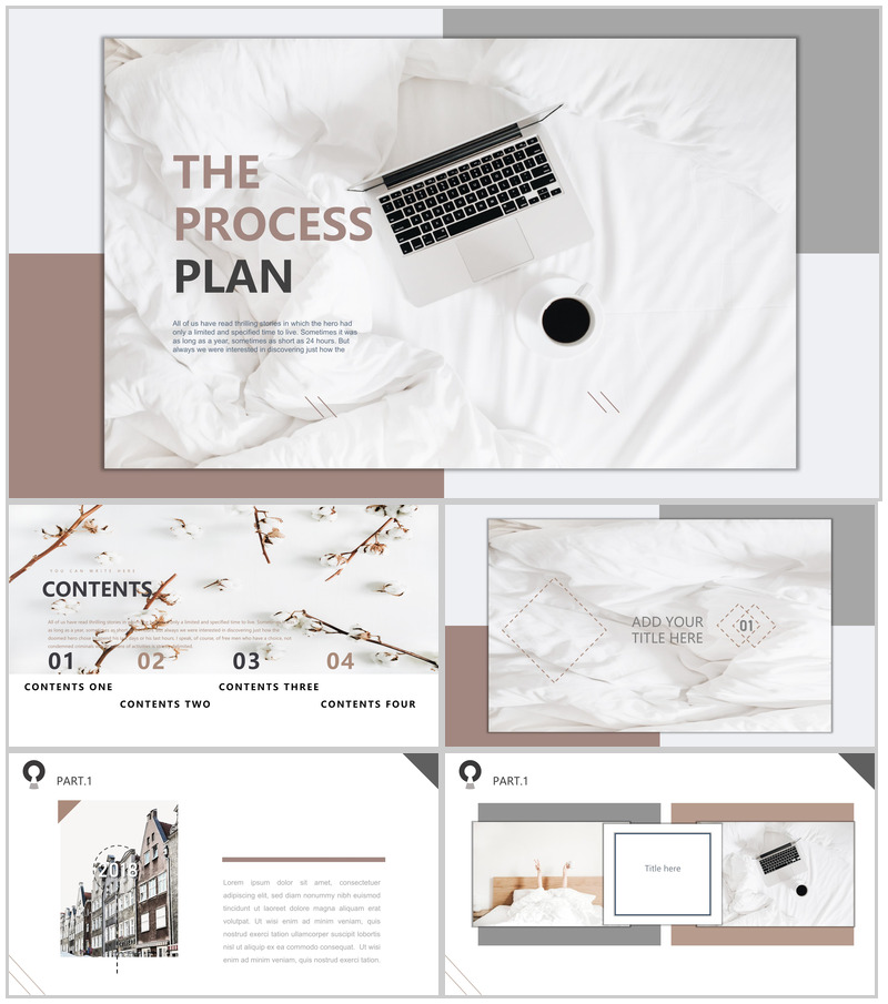 简约文艺风项目策划通用PPT模板-办公资源网