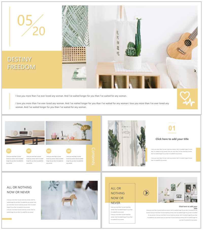 小清新欧美大气杂志风工作汇报PPT模板-办公资源网