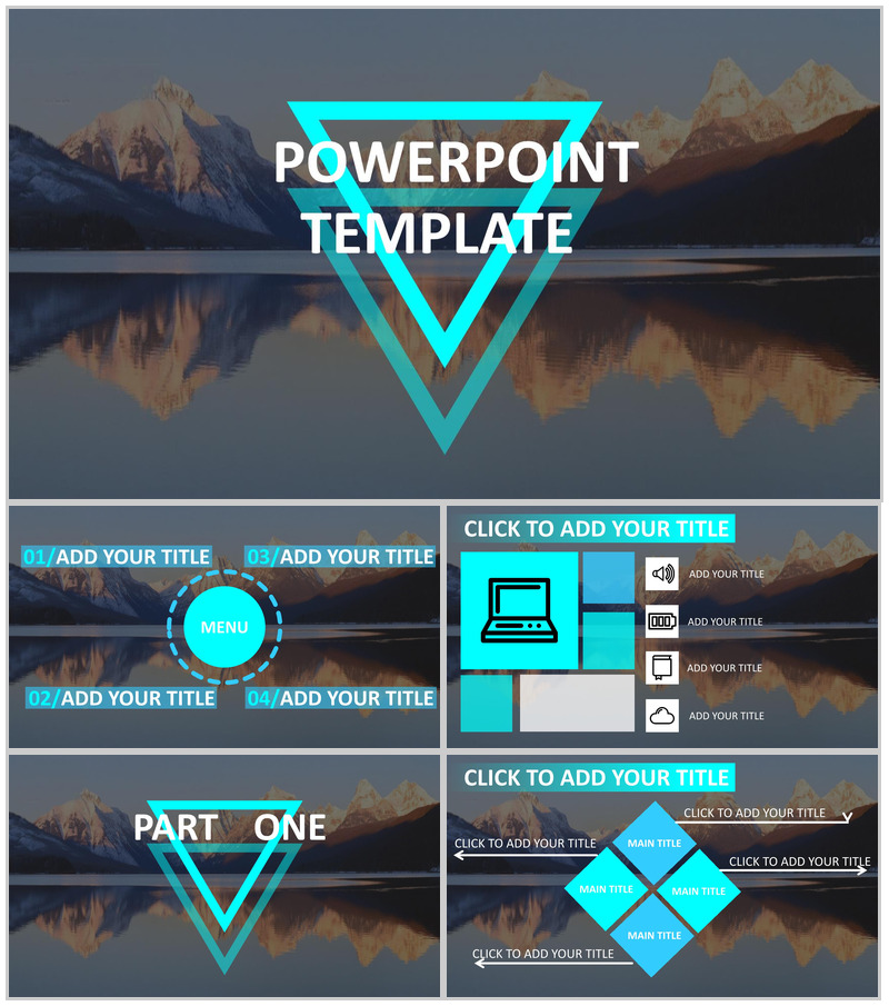 欧美商务扁平汇报年终计划PPT模板-办公资源网
