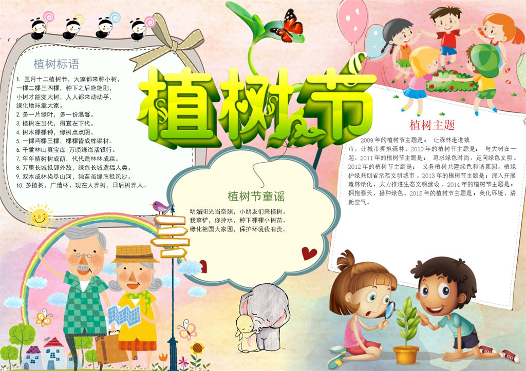 植树节保护环境保护地球手抄报Word模板-办公资源网