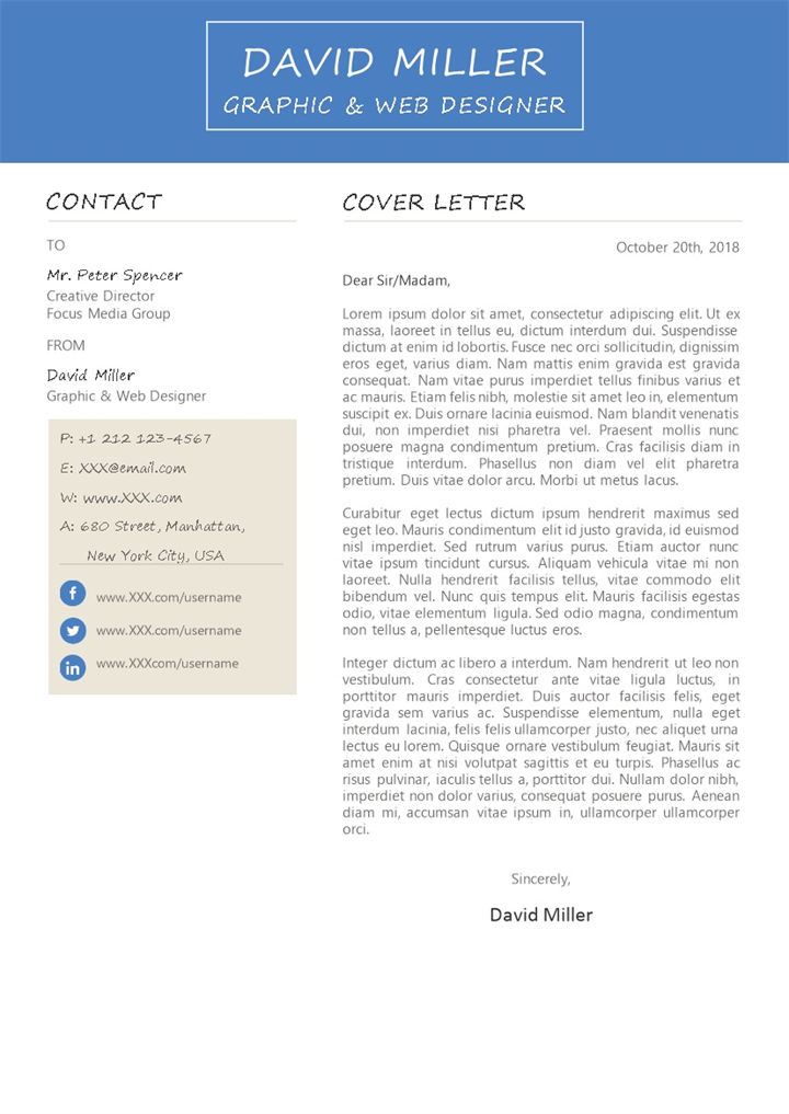 蓝色极简风网页设计师求职通用简历Word模板-办公资源网