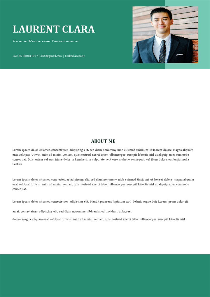 人力资源经理求职简历英文简历Word模板-办公资源网