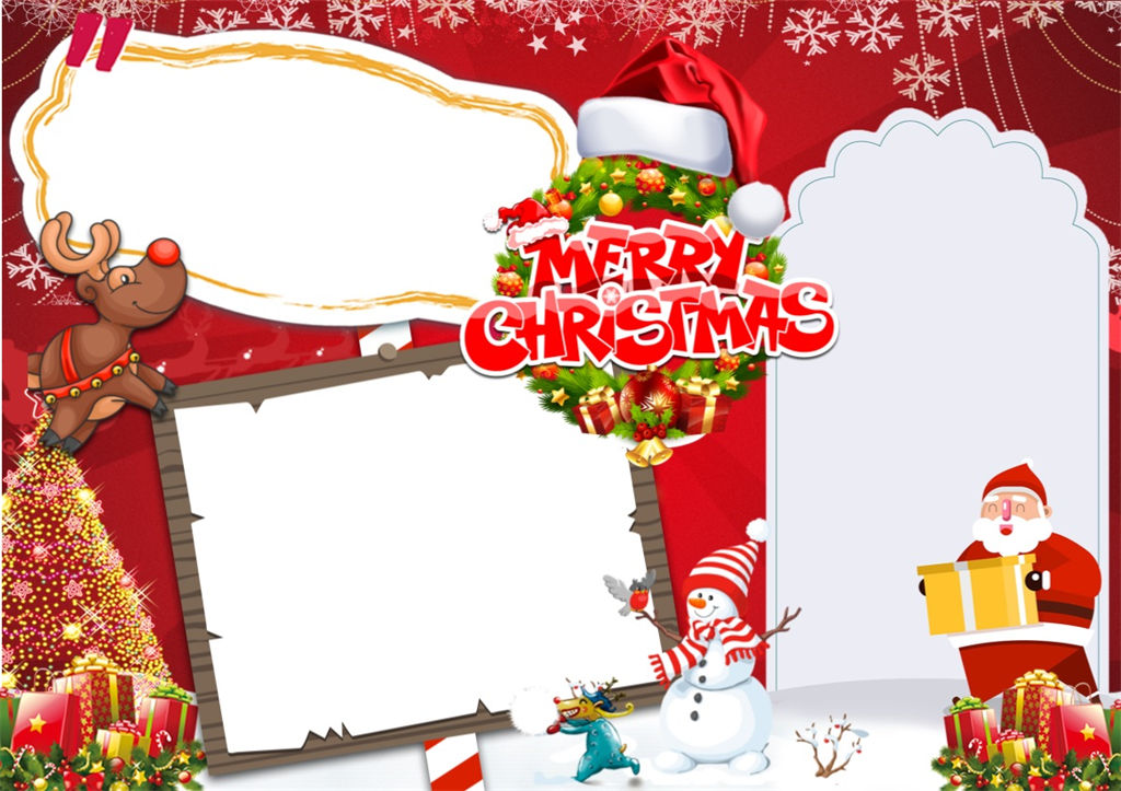 卡通圣诞老人圣诞节小报word手抄报-办公资源网