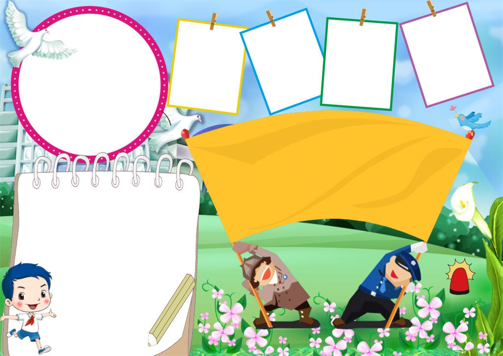 绿色清新简约文明交通安全出行word交通安全手抄报模板-办公资源网