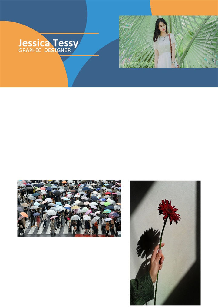 蓝色创意风平面设计师求职通用简历Word模板-办公资源网