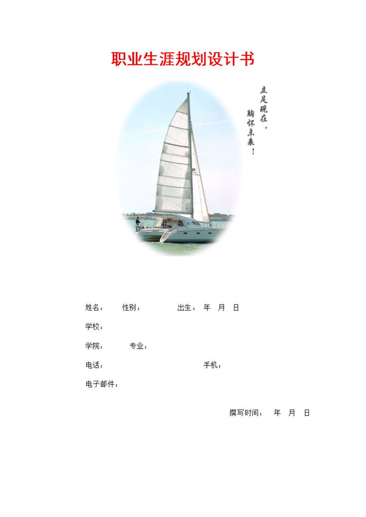 电子信息科学与技术专业学生职业生涯规划设计书Word模板-办公资源网