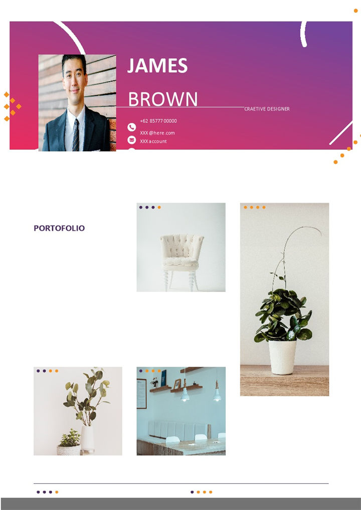 欧美风创意设计师求职通用个人简历Word模板-办公资源网