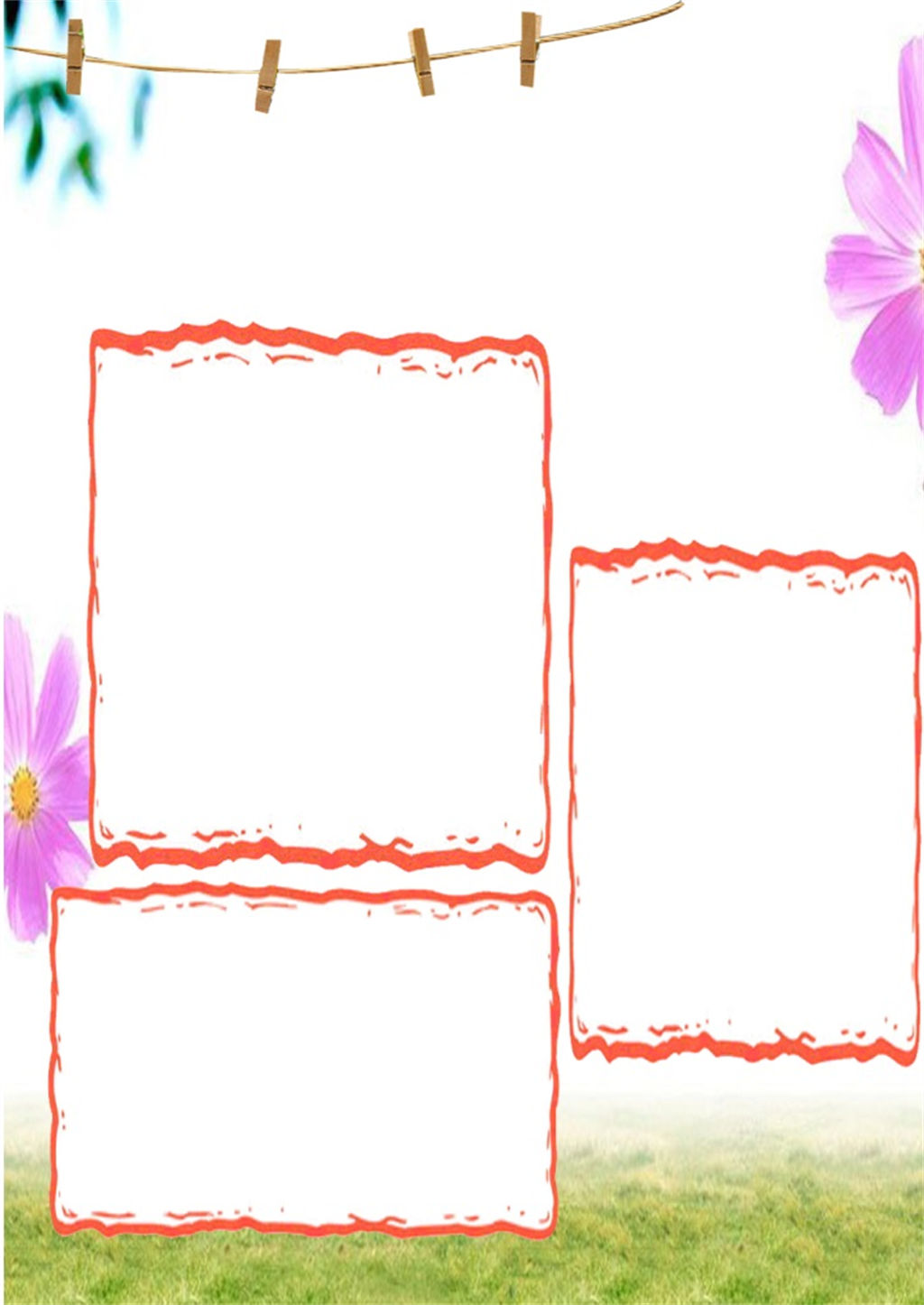 竖版英文小学生自我介绍手抄报Word模板-办公资源网