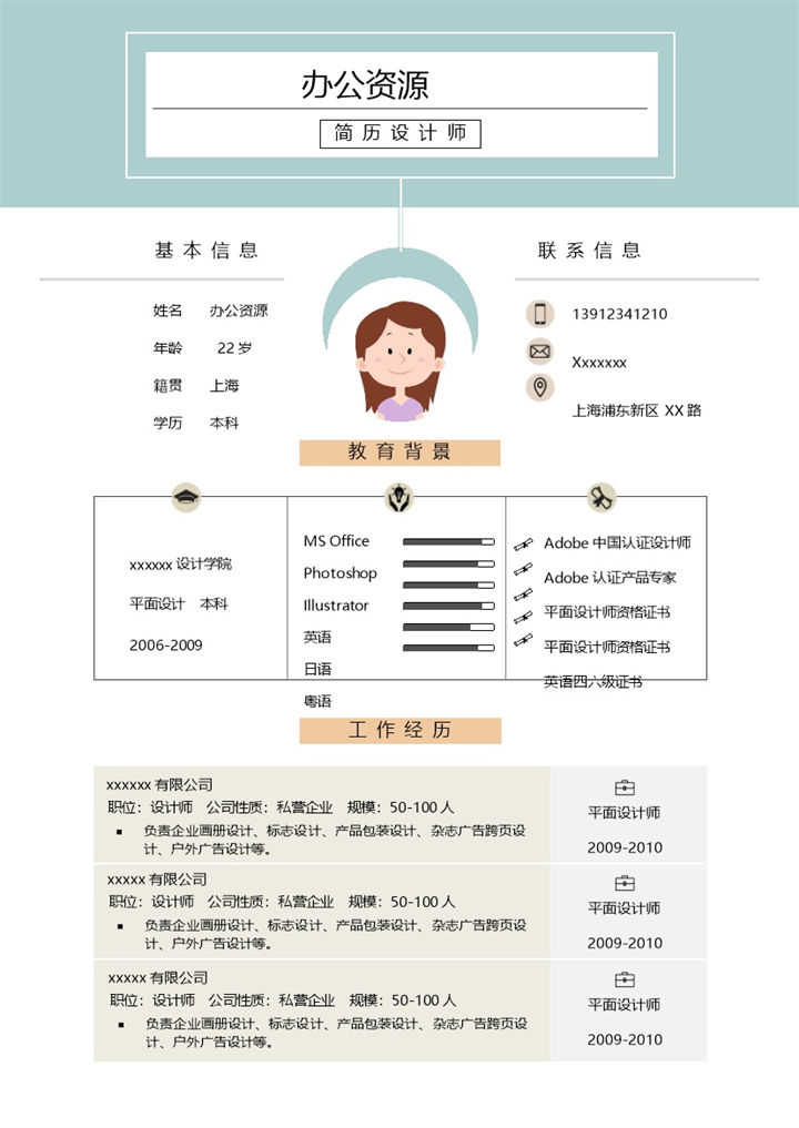 经典风格Java求职Word模板-办公资源网