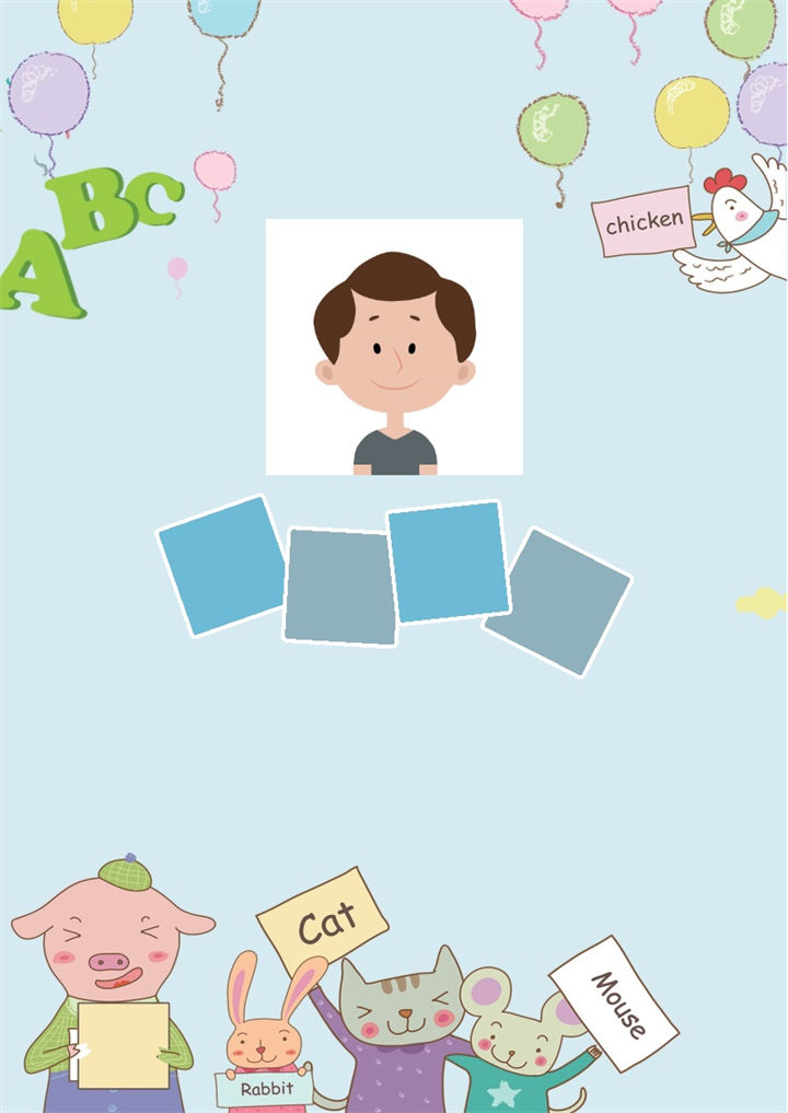 淡蓝色小清新活泼卡通小升初简历Word模板-办公资源网