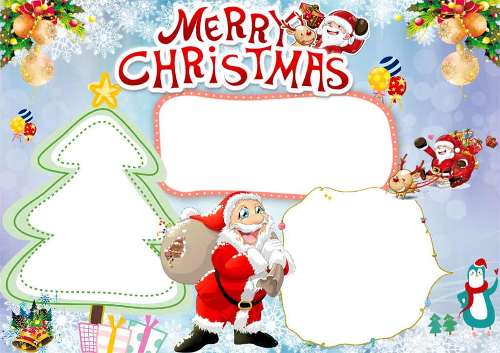 圣诞老人圣诞节小报word手抄报模板 (2)-办公资源网