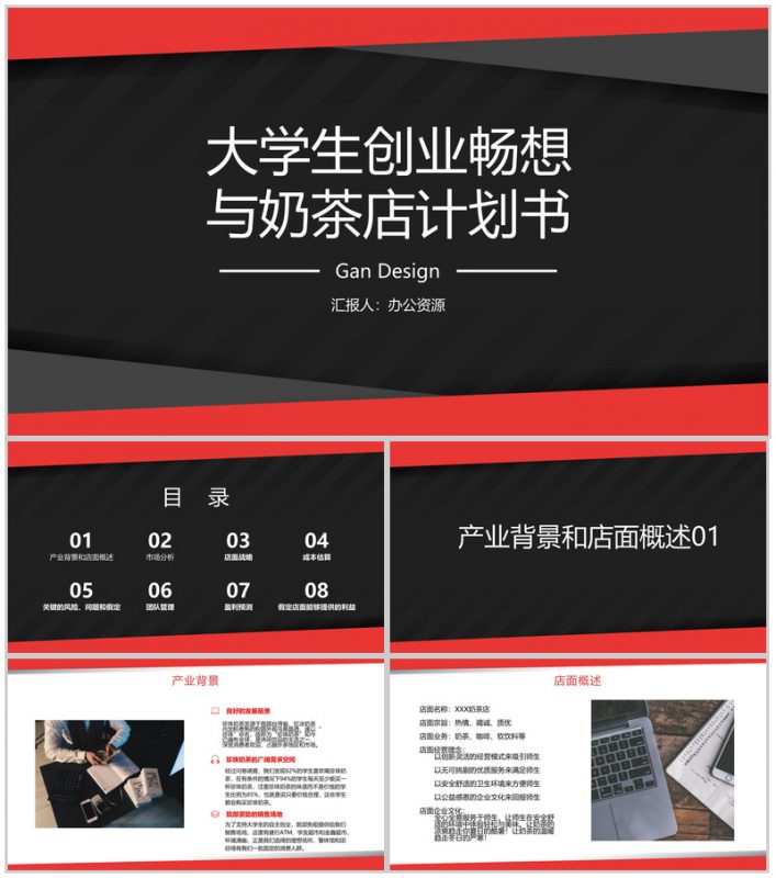 有梦想就有行动！大学生创业畅想与奶茶店计划书-办公资源网