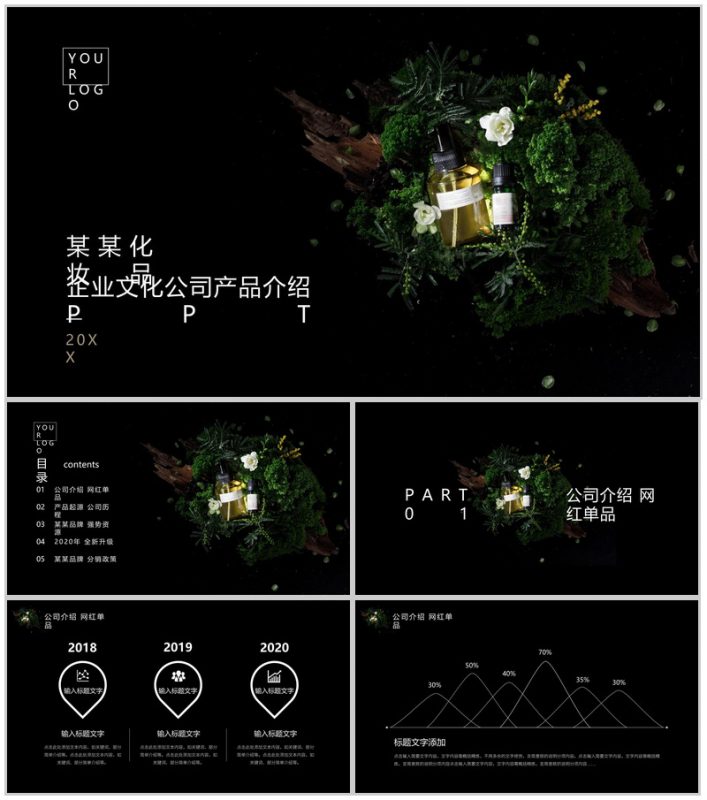 XX企业文化公司产品介绍PPT模板-办公资源网