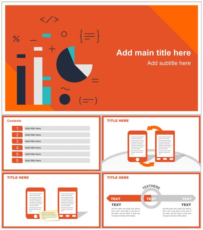 橙色互联网数据分析薪酬统计报告PPT模板-办公资源网