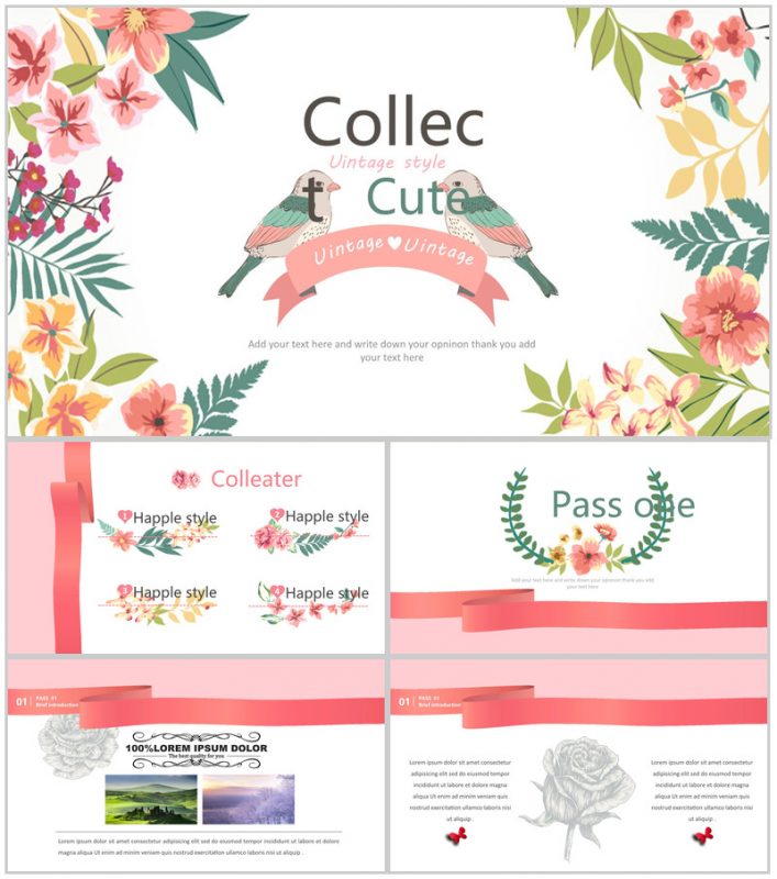 小清新唯美大气年终工作汇报总结商务报告PPT模板-办公资源网