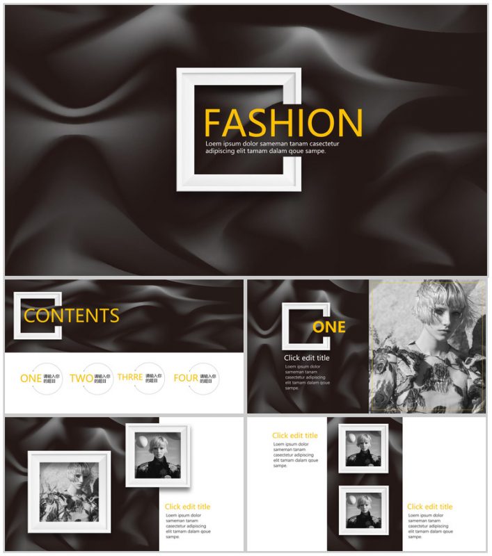 欧美巧克力融化风杂志策划PPT模板-办公资源网