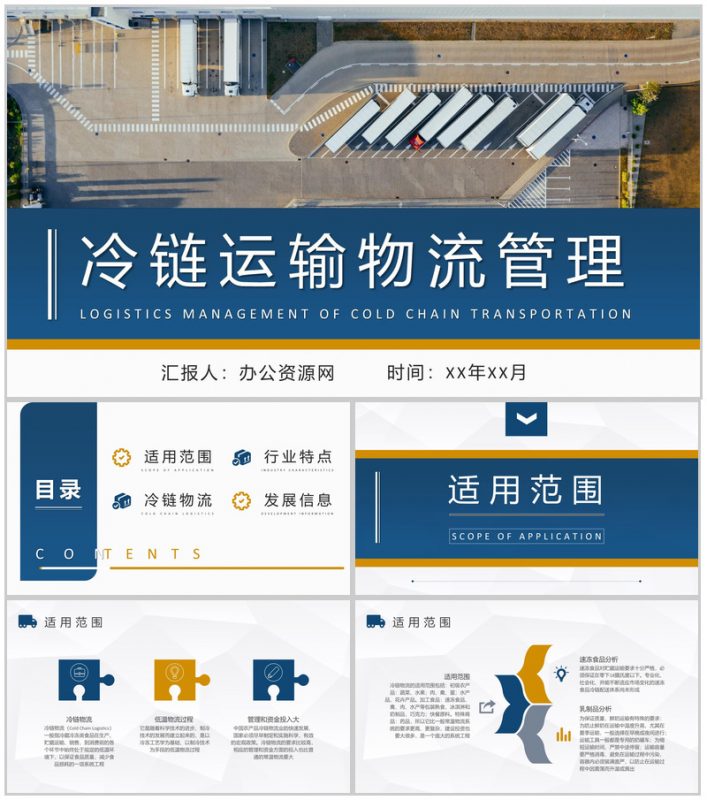 冷链运输物流管理知识总结进出口贸易工作方案汇报PPT模板-办公资源网