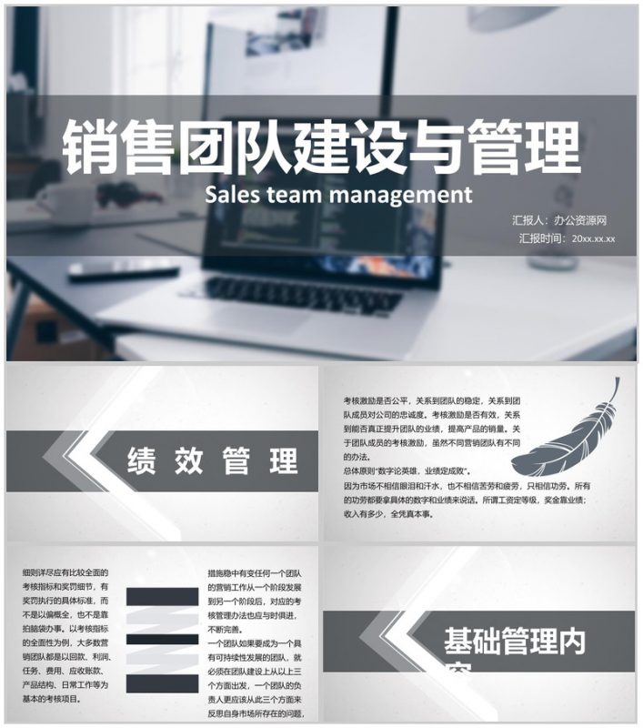 企业员工销售团队建设与客户管理制度思路PPT模板-办公资源网