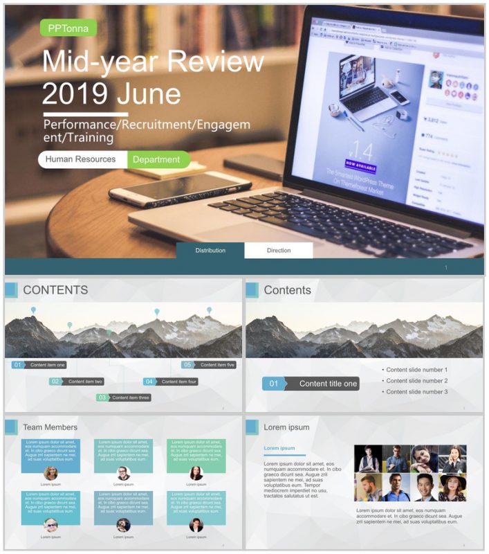 欧美简约商务述职报告工作总结报告PPT模板-办公资源网