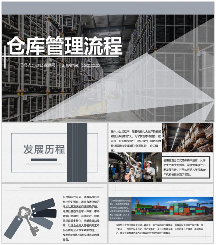 中小型企业车间仓库现场流程优化管理总结PPT模板-办公资源网
