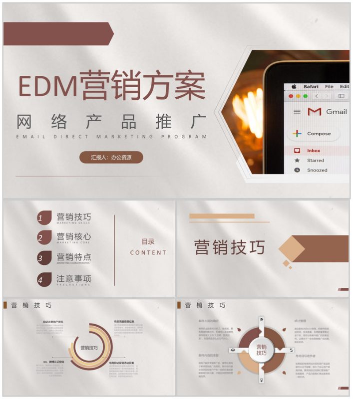 商业计划书EDM营销策划项目融资计划网络产品推广PPT模板-办公资源网