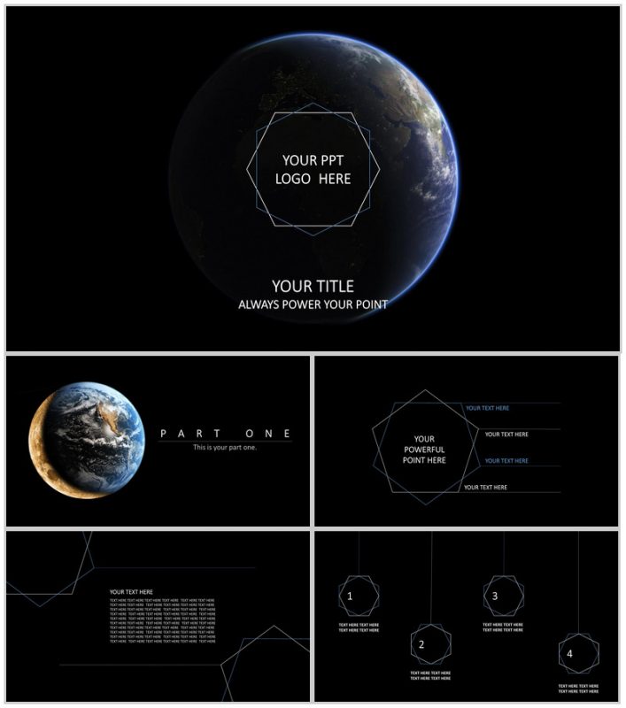 星空欧美商务汇报通用PPT模板-办公资源网
