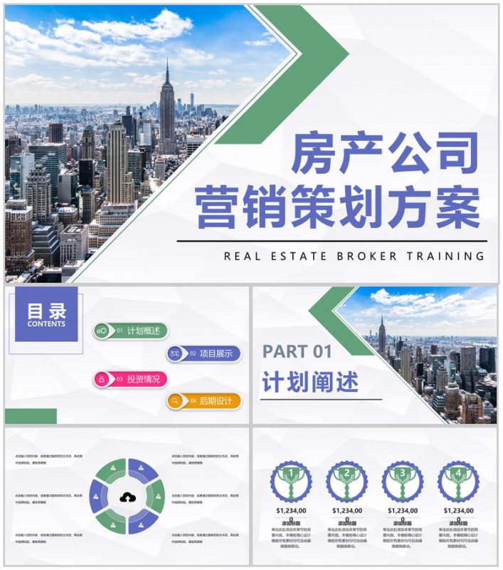 房产公司营销策划方案企业产品销售营销活动汇报PPT模板-办公资源网