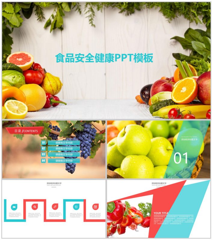 简洁商务食品安全健康工作计划报告PPT模板-办公资源网