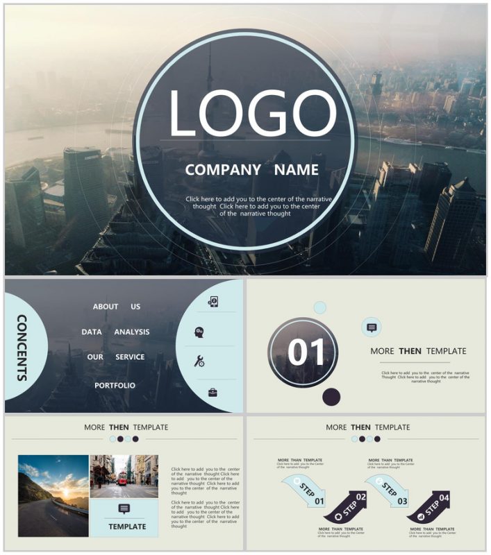 欧美商务通用唯美小清新总结PPT模板-办公资源网