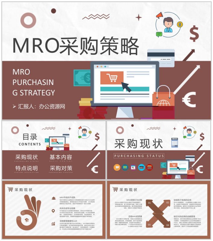 生产物料采购管理方案汇报MRO采购策略内容总结PPT模板-办公资源网